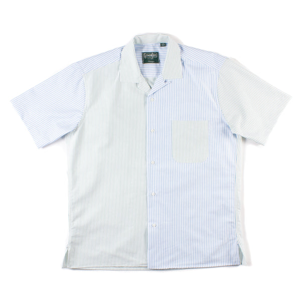 Camp Shirt - Green/Teal Oxford Stripe