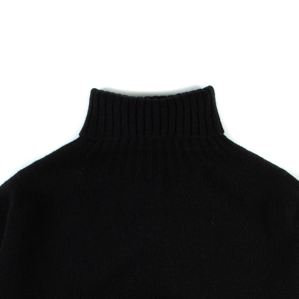 Lambswool Turtleneck Sweater - Black