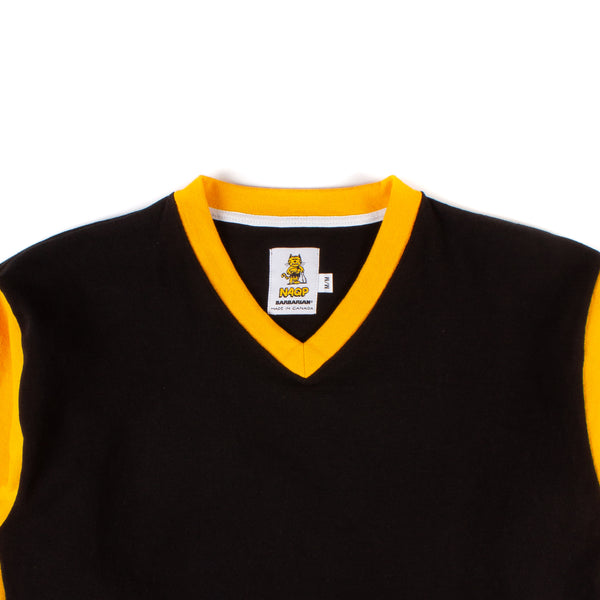 Hockey Sweater - Black/Gold/White