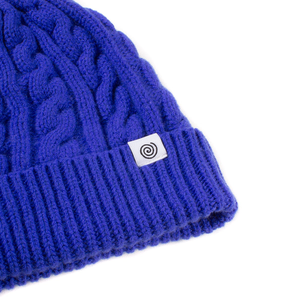Cashmere/Wool Cable Knit Cap - Klein
