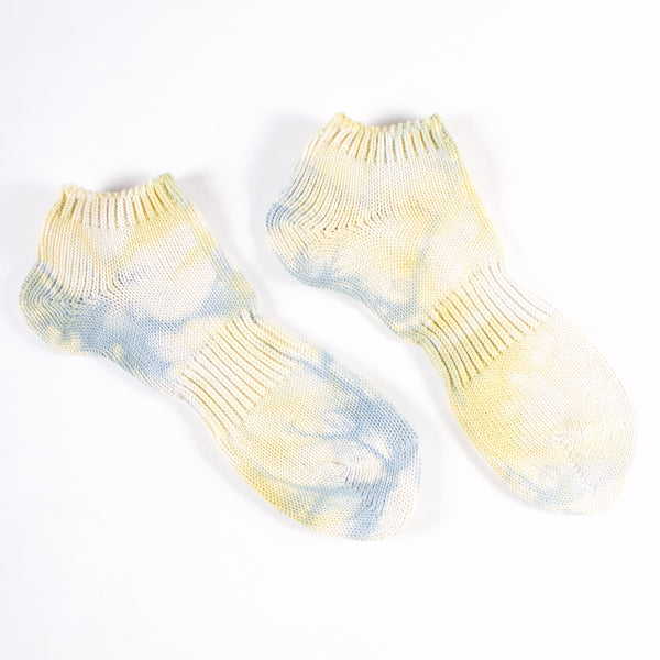 Uneven Dye Ankle Socks - Yellow