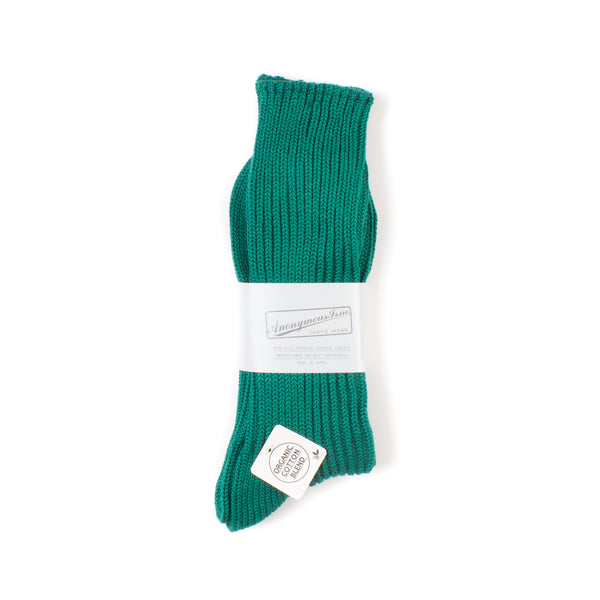 OC L/G Rib Crew Socks - Green