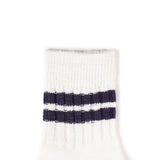 Slub Line Quarter Socks - Blue