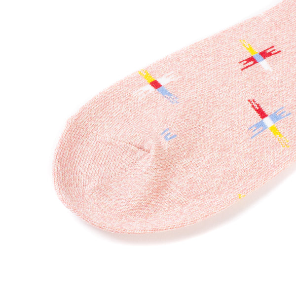 Sun Cross Crew Socks - Pink