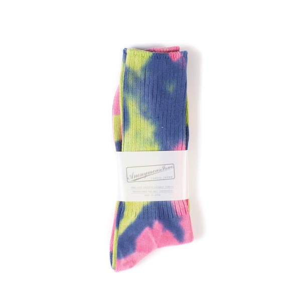 Tie Dye Crew Socks - Pink