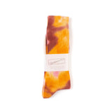 Tie Dye Crew Socks - Wine