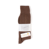 Wool Cashmere Links Crew - Brown