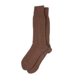 Wool Cashmere Links Crew - Brown