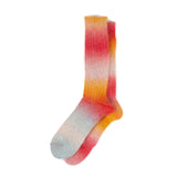 Mohair Rib Crew Socks - Orange