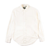 Buttondown Shirt - Cream Cotton/Linen Dobby Stripe