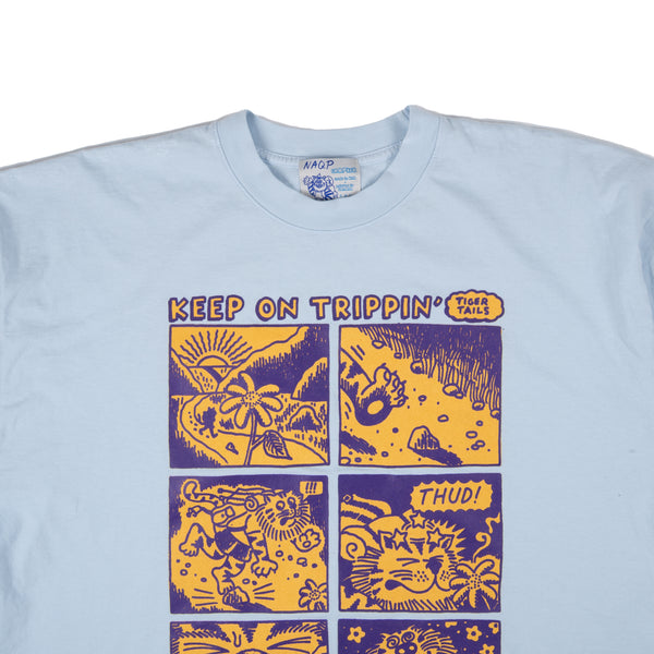 Graphix Tee- Pale Blue 'Tiger Tails'