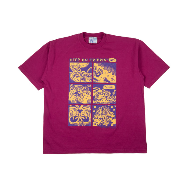 Graphix Tee- Raspberry 'Tiger Tails'