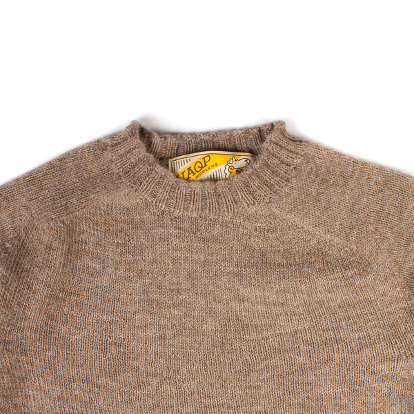 Voe True Shetland Crewneck Sweater - Fawn