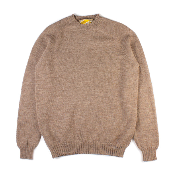 Voe True Shetland Crewneck Sweater - Fawn