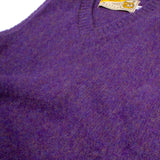 Shaggy Shetland V Neck Slipover - Royal Violet