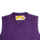 Shaggy Shetland V Neck Slipover - Royal Violet