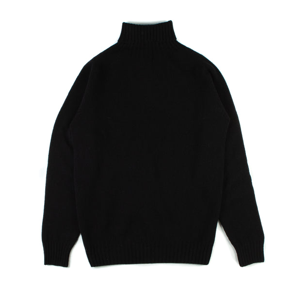 Lambswool Turtleneck Sweater - Black