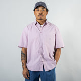 Relaxed Cotton Half Shirt - Lilac