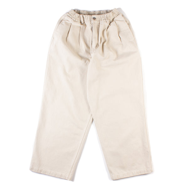 Two Tuck Wide Kation Pants - Cream