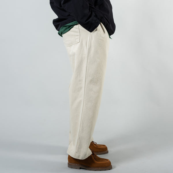 Two Tuck Wide Kation Pants - Cream