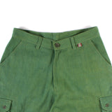 Ally Utility Trousers - Green Handwoven Denim