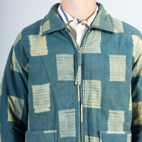 Amardeep Jacket - Green Shibori