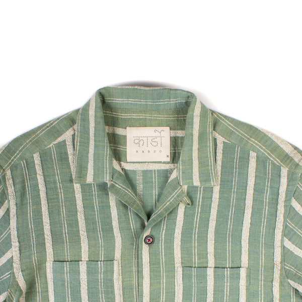 Pedro - Green Handloom Stripe