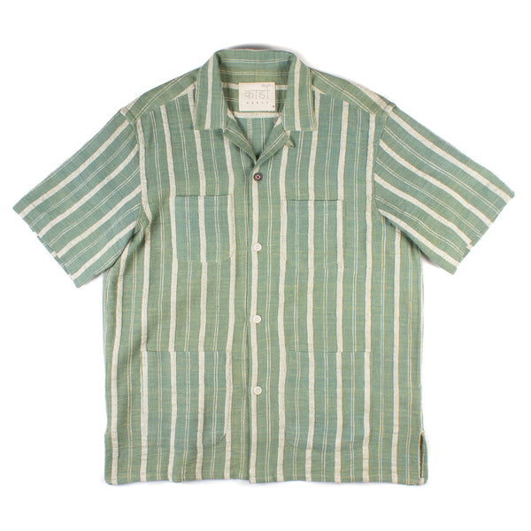 Pedro - Green Handloom Stripe