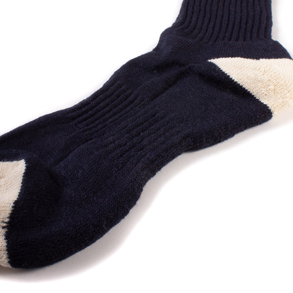 Elgin Socks -Navy/Ecru Stripe
