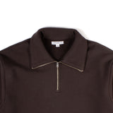 Quarter Zip Sweatshirt - Muddy Brown