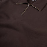 Quarter Zip Sweatshirt - Muddy Brown