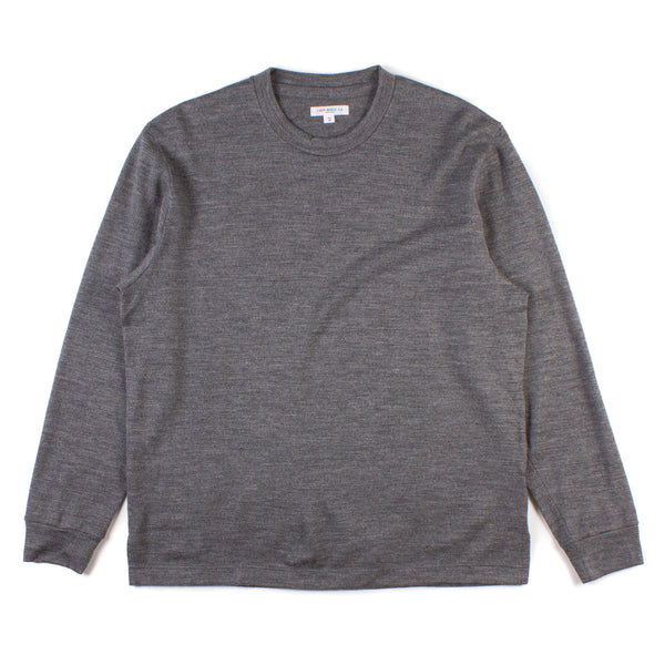 LS Wool T Shirt - Heather Grey