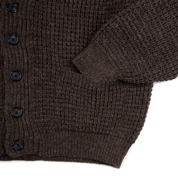 Wool Cardigan- Black Welsh