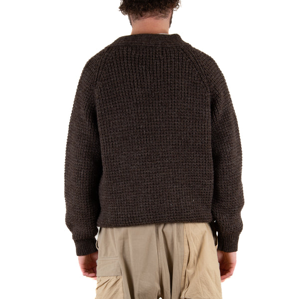 Wool Cardigan- Black Welsh