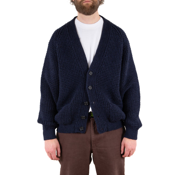 Wool Cardigan- Navy