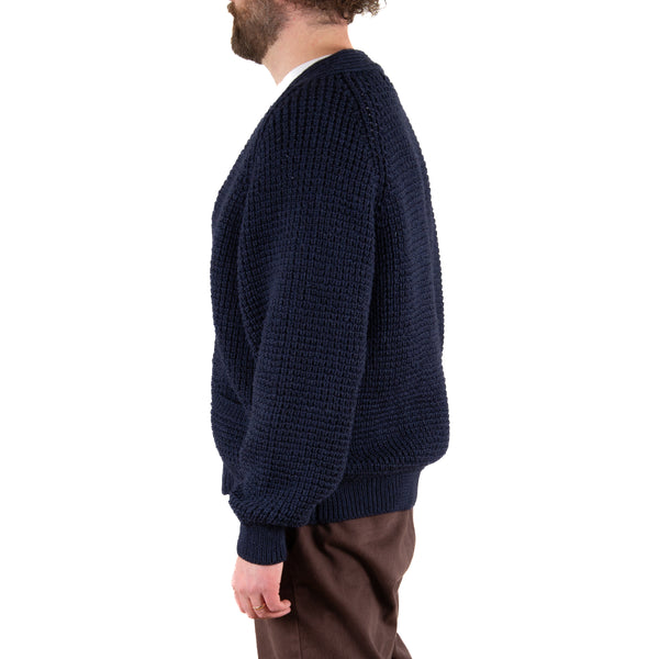 Wool Cardigan- Navy