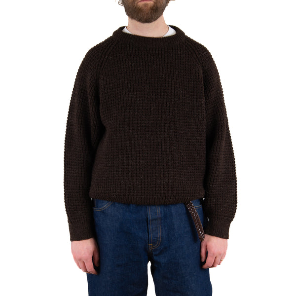 Wool Crewneck- Black Welsh