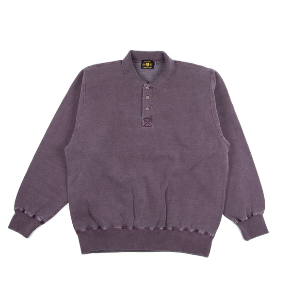 Heavy Polo Sweat - Faded Burgundy