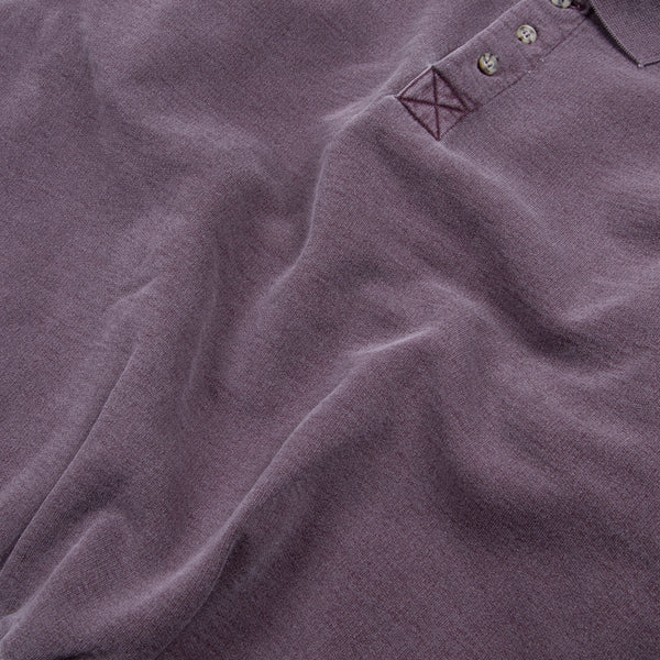 Heavy Polo Sweat - Faded Burgundy