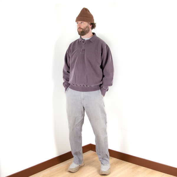 Heavy Polo Sweat - Faded Burgundy