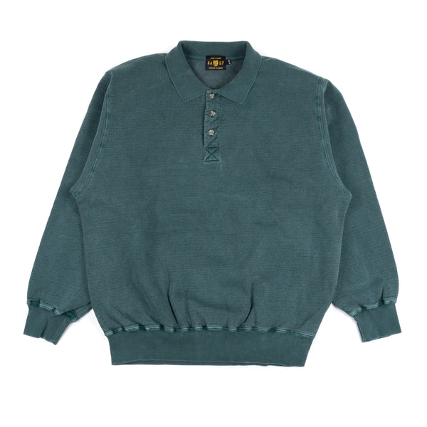 Heavy Polo Sweat - Faded Green