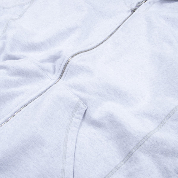 Heavy Zip Hoodie - Light Heather Grey