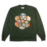 Stone Logo LS T-Shirt - Hunter Green