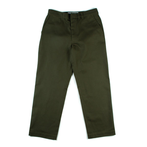 Gusseted Work Pant - Dark Olive Super Twill