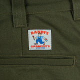 Gusseted Work Pant - Dark Olive Super Twill