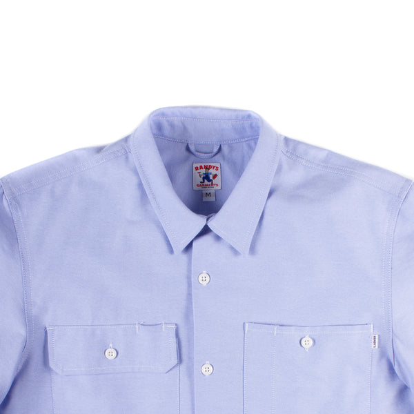 Short Sleeve Utility Shirt - Blue 60/40 Oxford