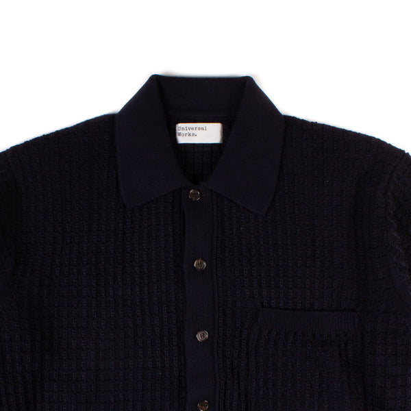 Knit Jacket - Navy Merino Wool