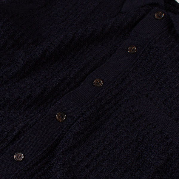 Knit Jacket - Navy Merino Wool