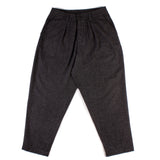 Pleated Track Pants - Grey Upcycled Anders Wool