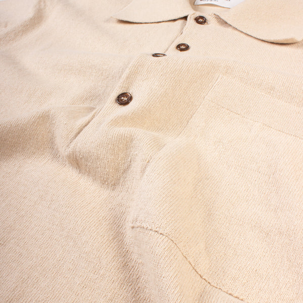 Pullover Knit Shirt - Ecru Melange Eco Cotton